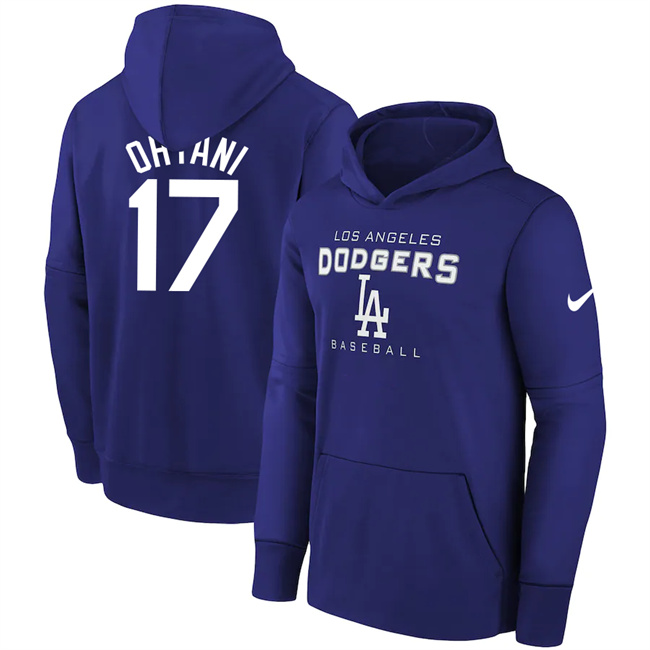 Los Angeles Dodgers #17 Shohei Ohtani Royal Name & Number Pullover Hoodie Los Angeles Dodgers #17 Shohei Ohtani Royal Name & Number Pullover Hoodie
